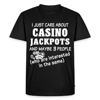 Casino Casino Players - Men's Premium Organic T-Shirt - black - Front - Nico (187cm)