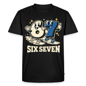 67 Six Seven Snowboard Winter Sports Cadeau - T-shirt Premium bio Homme - noir - Devant - Nico (187cm)