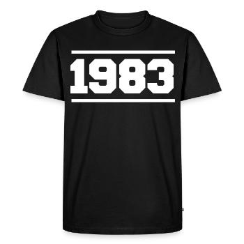 1983 Cadeau rétro 1983 original 1983 - T-shirt Premium bio Homme - noir - Devant - Nico (187cm)