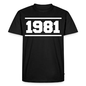 1981 Cadeau rétro 1981 original 1981 - T-shirt Premium bio Homme - noir - Devant - Nico (187cm)