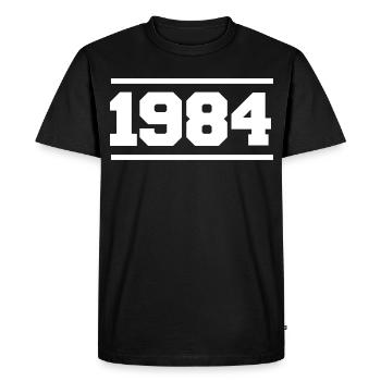 1984 Cadeau rétro 1984 original 1984 - T-shirt Premium bio Homme - noir - Devant - Nico (187cm)