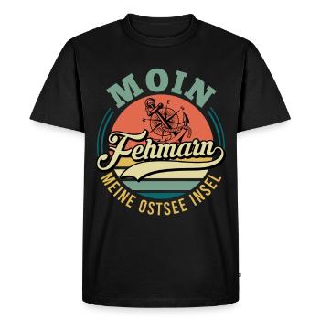 Baltic Sea Holiday MOIN FEHMARN MY BALTIC SEA ISLAND - Men's Premium Organic T-Shirt - black - Front - Nico (187cm)