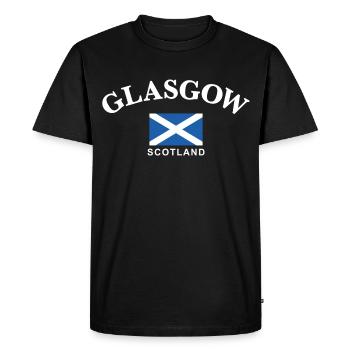 Glasgow, Écosse - T-shirt Premium bio Homme - noir - Devant - Nico (187cm)