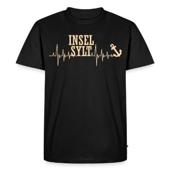 North Sea, Sylt Island, Wadden Sea, Fun - Men's Premium Organic T-Shirt - black - Front - Nico (187cm)