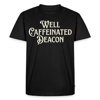 Diacre du ministère religieux du café de l’église - T-shirt Premium bio Homme - noir - Devant - Nico (187cm)