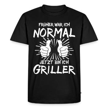 Griller - T-shirt Premium bio Homme - noir - Devant - Nico (187cm)
