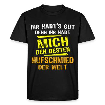 Cadeau de maréchal-ferrant - T-shirt Premium bio Homme - noir - Devant - Nico (187cm)