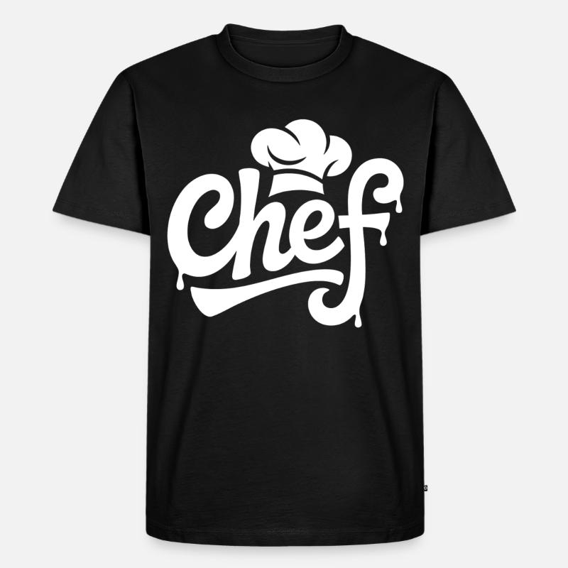 Chef Graffiti Küchenlogo - Männer Premium Bio T-Shirt - Schwarz