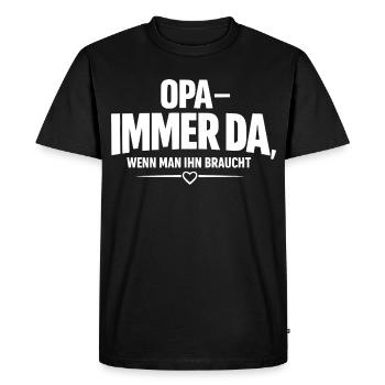 Always there when you need it - Men's Premium Organic T-Shirt - black - Front - Nico (187cm)