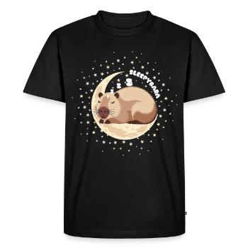 Sleepybara Pjyama Capybara pyjama top - Men's Premium Organic T-Shirt - black - Front - Nico (187cm)