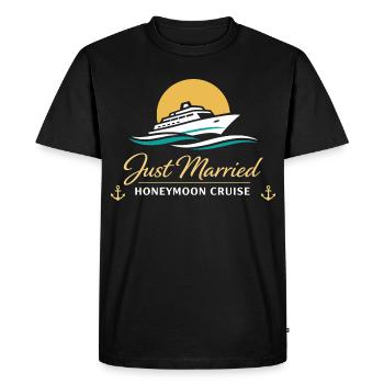 Lune de miel : couples cadeaux mariés - T-shirt Premium bio Homme - noir - Devant - Nico (187cm)