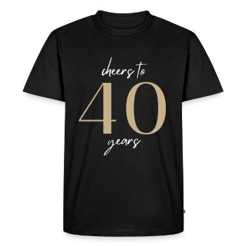 À 40 ans 40 anniversaires Homme Femme collègue - T-shirt Premium bio Homme - noir - Devant - Nico (187cm)