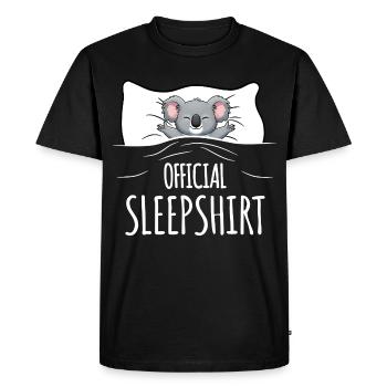 Koala Sleepshirt - Men's Premium Organic T-Shirt - black - Front - Nico (187cm)