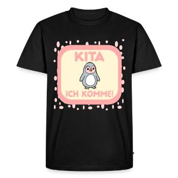 first day of daycare - Men's Premium Organic T-Shirt - black - Front - Nico (187cm)