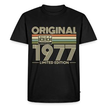 Original 1977 Limited Edition - T-shirt Premium bio Homme - noir - Devant - Nico (187cm)