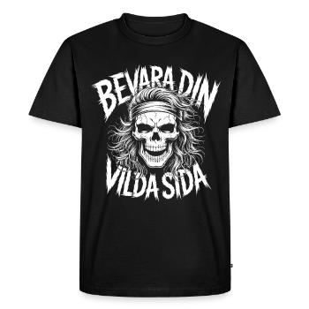 Crâne du Côté Sauvage - T-shirt Premium bio Homme - noir - Devant - Nico (187cm)