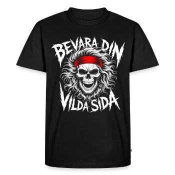 Crâne du Côté Sauvage - T-shirt Premium bio Homme - noir - Devant - Nico (187cm)