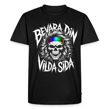Crâne du Côté Sauvage - T-shirt Premium bio Homme - noir - Devant - Nico (187cm)