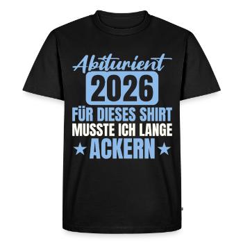 Abitur 2026 Lange Ackern Abitur Diplôme - T-shirt Premium bio Homme - noir - Devant - Nico (187cm)
