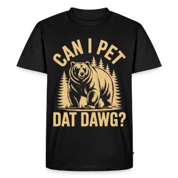 Puis-je caresser ce chien, randonnée, randonnée - T-shirt Premium bio Homme - noir - Devant - Nico (187cm)