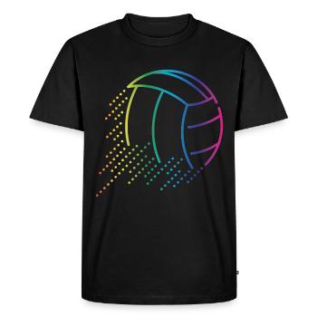 Volleyball Ball - Men's Premium Organic T-Shirt - black - Front - Nico (187cm)