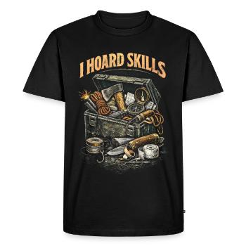 Survivalistes Prepper - T-shirt Premium bio Homme - noir - Devant - Nico (187cm)