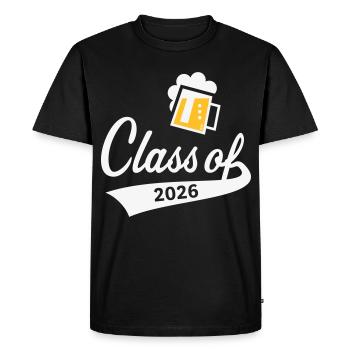 Promotion 2026 (Promotion diplômée / Bière / 2C NEG) - T-shirt Premium bio Homme - noir - Devant - Nico (187cm)