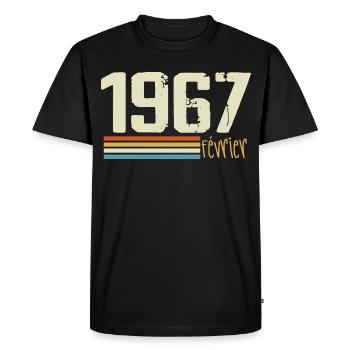 February 1967 - February 1967 Anniversary 1967 - Men's Premium Organic T-Shirt - black - Front - Nico (187cm)