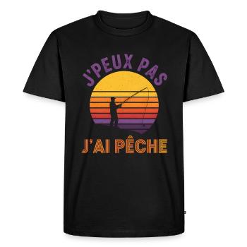 I can't I fished in the sun - Men's Premium Organic T-Shirt - black - Front - Nico (187cm)