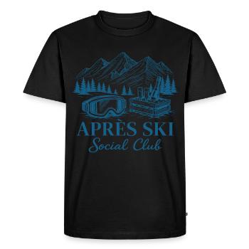 Après Ski Club Ski Party Vacances d’hiver - T-shirt Premium bio Homme - noir - Devant - Nico (187cm)