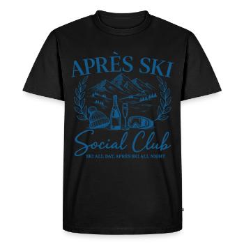 Après Ski Social Club Ski All Day Après Ski All - T-shirt Premium bio Homme - noir - Devant - Nico (187cm)