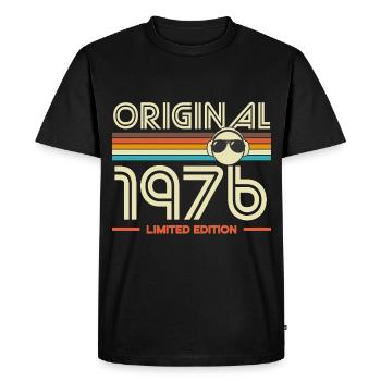 Original 1976 Retro Limited Edition - T-shirt Premium bio Homme - noir - Devant - Nico (187cm)