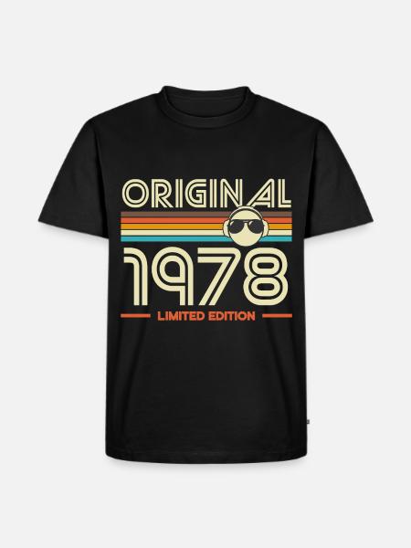 Original 1978 Limited Edition Retro - Men's Premium Organic T-Shirt - black