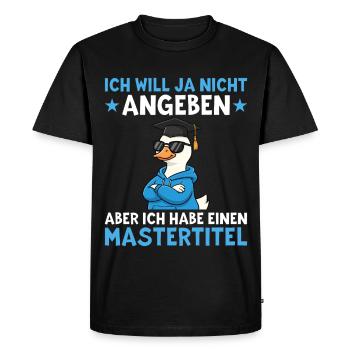 Master Goole avec Chapeau de Docteur Master - T-shirt Premium bio Homme - noir - Devant - Nico (187cm)