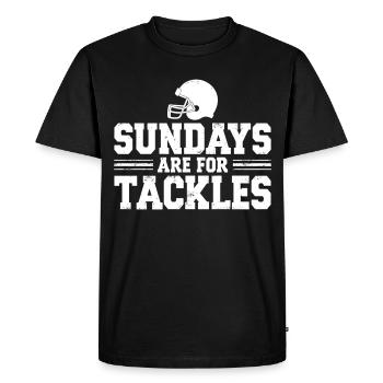 Le dimanche est dédié aux sports de fans de football de tackles - T-shirt Premium bio Homme - noir - Devant - Nico (187cm)