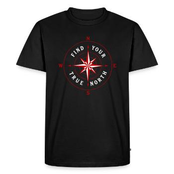 Trouvez votre véritable symbole de la rose des vents de la boussole nord - T-shirt Premium bio Homme - noir - Devant - Nico (187cm)