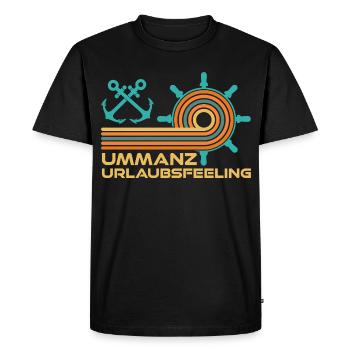Vacances en mer Baltique VACANCES À UMMANZ Drôle de sensation - T-shirt Premium bio Homme - noir - Devant - Nico (187cm)