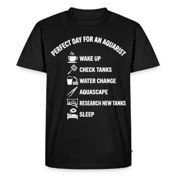 Journée aquarium pour un aquarium aquariophile - T-shirt Premium bio Homme - noir - Devant - Nico (187cm)