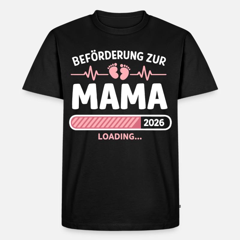 Mama 2026 Loading Beförderung Geschenk - Männer Premium Bio T-Shirt - Schwarz