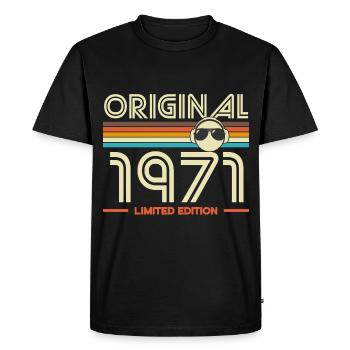 1971 Édition Limité Vintage - T-shirt Premium bio Homme - noir - Devant - Nico (187cm)