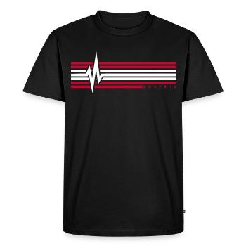 Battement de cœur Autriche ECG Autriche Autrichiens - T-shirt Premium bio Homme - noir - Devant - Nico (187cm)