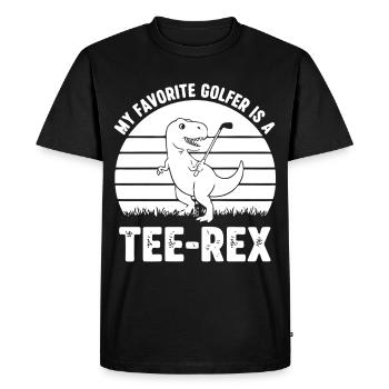 My favorite Golfer is a Tee-Rex - Men's Premium Organic T-Shirt - black - Front - Nico (187cm)
