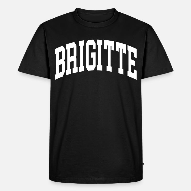 Brigitte - Männer Premium Bio T-Shirt - Schwarz