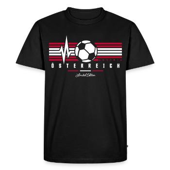 Flag Football Autrichien Battement de cœur autrichiens - T-shirt Premium bio Homme - noir - Devant - Nico (187cm)