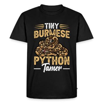  Python Tamer Snake Terrarium Reptile Keeper - Men's Premium Organic T-Shirt - black - Front - Nico (187cm)