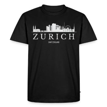 Zurich Skyline, Zurich Suisse - T-shirt Premium bio Homme - noir - Devant - Nico (187cm)