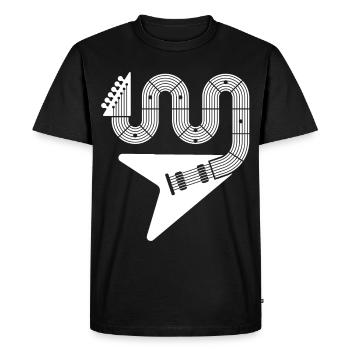 Guitare électrique abstraite - T-shirt Premium bio Homme - noir - Devant - Nico (187cm)