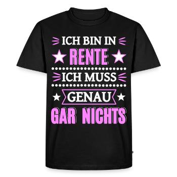 Finally retired - Men's Premium Organic T-Shirt - black - Front - Nico (187cm)