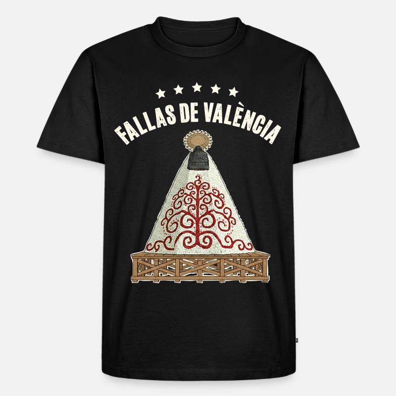 Fallas De Valencia Blumen - Männer Premium Bio T-Shirt - Schwarz