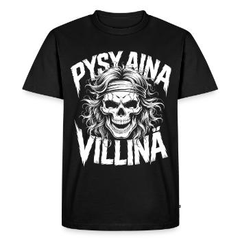 Wild Skull Design - Men's Premium Organic T-Shirt - black - Front - Nico (187cm)